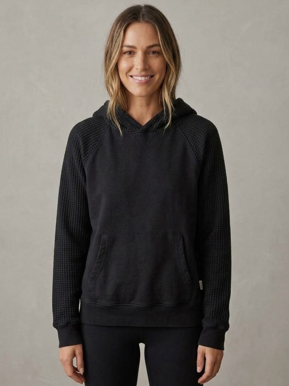MATE THE LABEL 100% Organic Cotton Waffle Fleece Hoodie, Size S